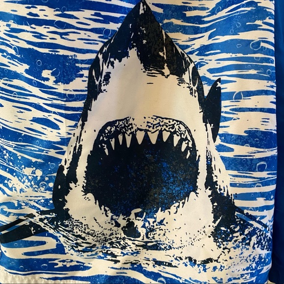 EUC Boys Size XL (14-16), Wonder Nation Blue Shark Mesh Liner Swim Trunks - Picture 7 of 10